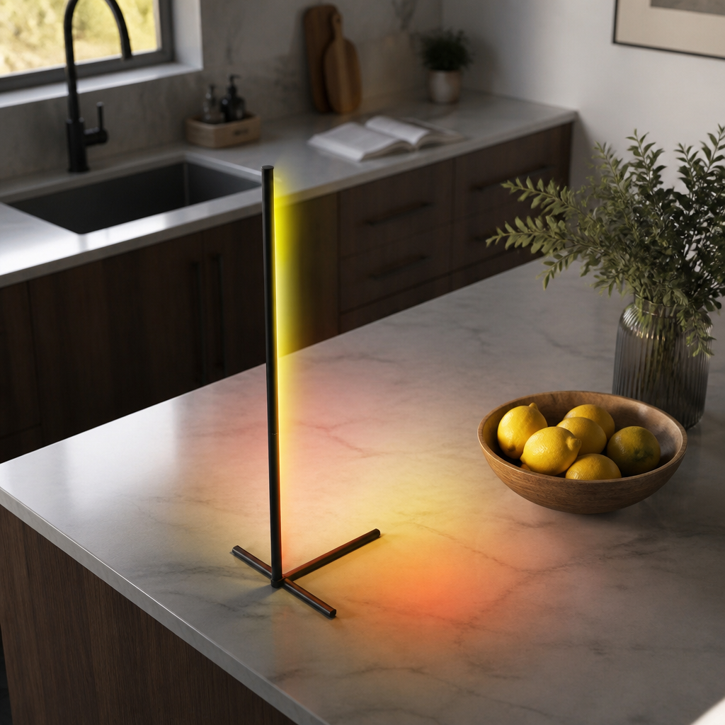 Modern Floor Lamp - 150cm Standing RGB Light with Music Sync Colour Change for Sofa Side, Reading Corner and Bedroom Ambience