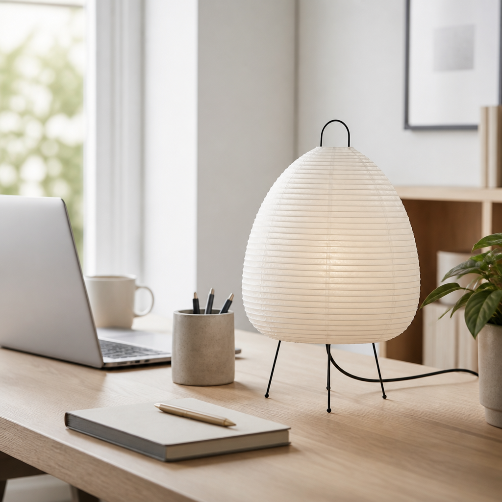 Japanese Rice Paper Floor Lamp - Akari Noguchi Style Lantern in Eight Sizes from 43 to 180cm Tall for Bedroom and Reading Corner