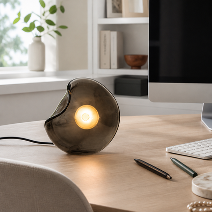 Nordic Modern Wall Lamp - Cognac or Grey Glass Sconce with Warm White 2700K to Cool White 7000K Options for Hallway and Bedhead