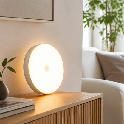 Motion Sensor Rechargeable Night Light - Cord-Free Fitting in Warm White, Plain White or Cold White for Nursery and Hallway Use