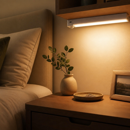 Cordless Magnetic Motion Sensor LED Bar Light - 10 to 50cm Rechargeable Strip in Cool, Warm or Three Colour Modes for Cupboards and Worktops