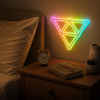 Music Sync RGB Wall Lamp - Six or Nine Piece Smart Colour Changing Panel Set with Beat Reactive Scenes, Timers and App Dimming