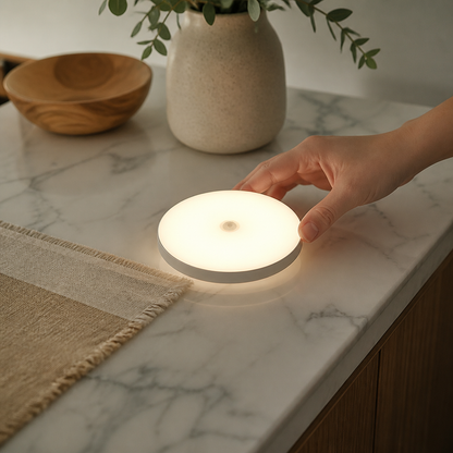 Motion Sensor Rechargeable Night Light - Cord-Free Fitting in Warm White, Plain White or Cold White for Nursery and Hallway Use