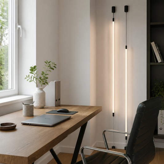 Modern Silicone Floor Lamp - 120 to 180cm Ceiling or Plug Type Standing Light with Warm and Natural White Remote Control Options