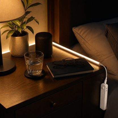 COB LED Strip Light with 5V PIR Motion Sensor - Dot Free Self Adhesive Tape in 1, 2, 3 and 5m with Night and Daytime Trigger Modes