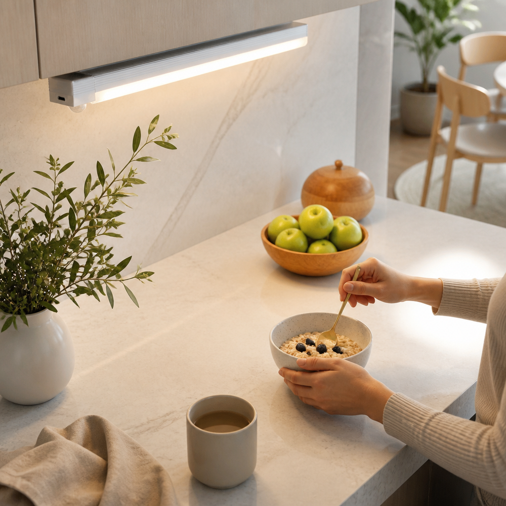Cordless Magnetic Motion Sensor LED Bar Light - 10 to 50cm Rechargeable Strip in Cool, Warm or Three Colour Modes for Cupboards and Worktops
