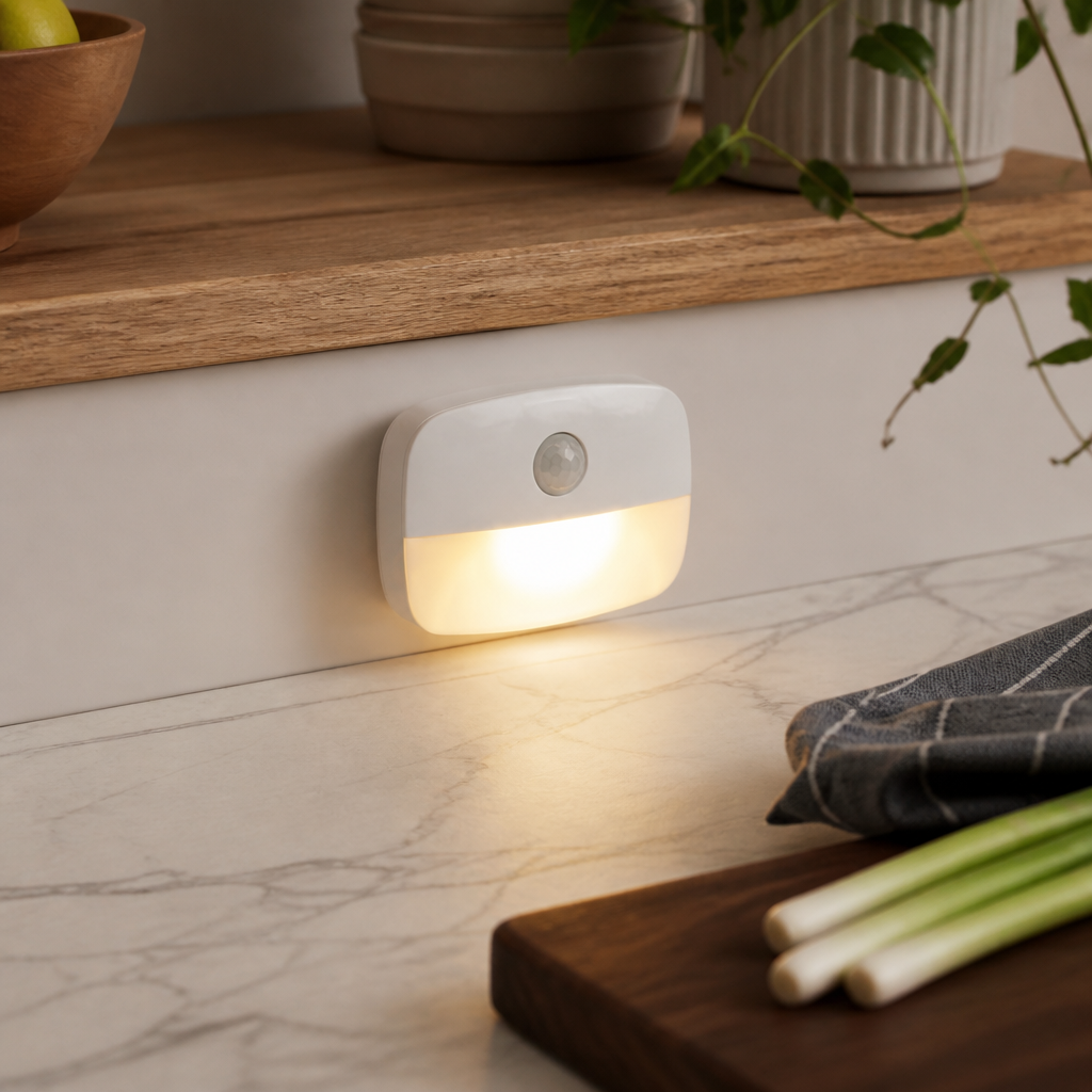 Night Light - Motion Sensor LED in Warm or Cold White with a Soft Glare-Free Glow for a Nursery, Hallway or Bedside Cabinet