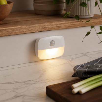 Night Light - Motion Sensor LED in Warm or Cold White with a Soft Glare-Free Glow for a Nursery, Hallway or Bedside Cabinet