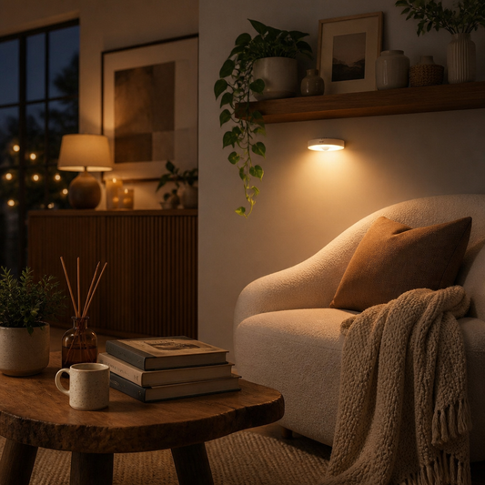 Motion Sensor LED Night Light Multi Pack - 8.3cm Magnetic 0.6W Units with Fresnel Infrared Detection and 25 Second Auto Shut Off