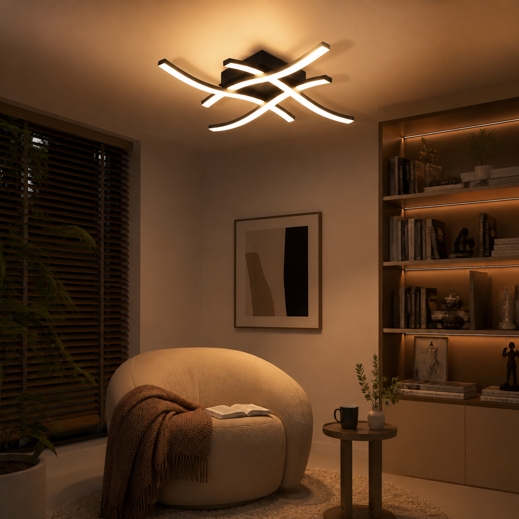 Rotatable LED Ceiling Spot Light Bar - Black Iron 2, 3 and 4 Head Fitting in 30 or 50cm Lengths with Cool White Aimable Beams for Kitchens