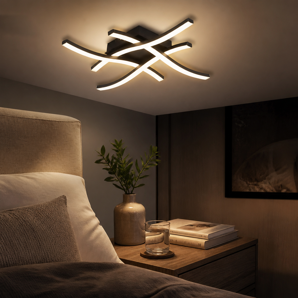 Rotatable LED Ceiling Spot Light Bar - Black Iron 2, 3 and 4 Head Fitting in 30 or 50cm Lengths with Cool White Aimable Beams for Kitchens