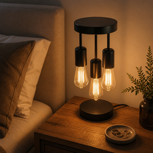 Modern Sputnik Semi Flush Mount Ceiling Light - Asymmetric Iron Arm Starburst in Gold or Black with E27 Bases for Home Office and Hallway