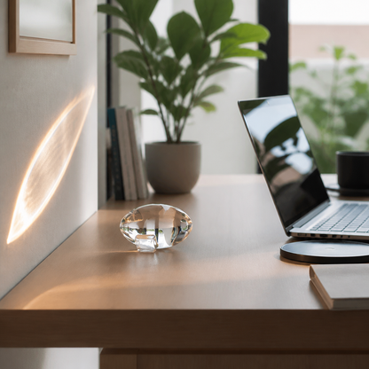 Crystal Table Lamp - Contemporary Crystal Bedside Light with Three Adjustable Colour Settings for Nightstand, Console and Desk