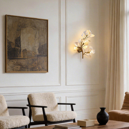 Ginkgo Wall Ligh Modern Gold Branch and Leaf Wall Light