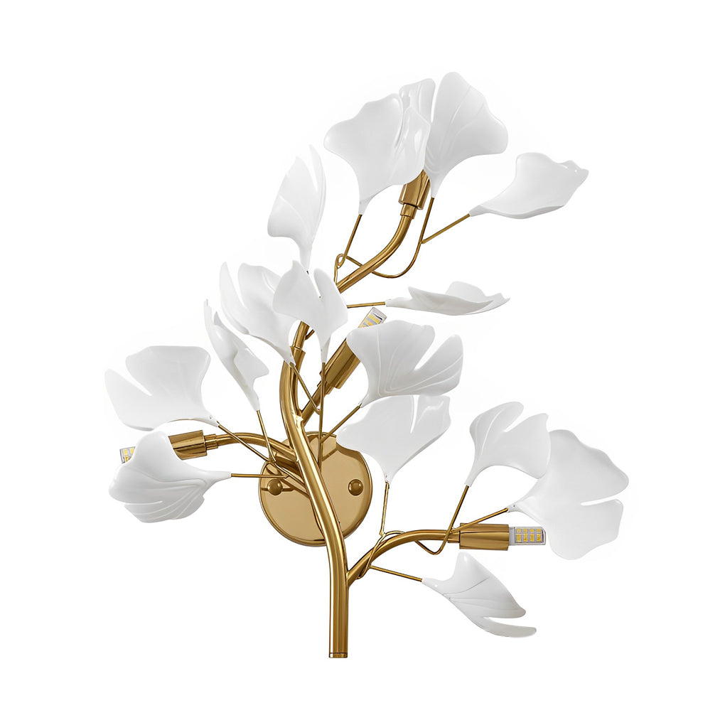 Ginkgo Wall Ligh Modern Gold Branch and Leaf Wall Light
