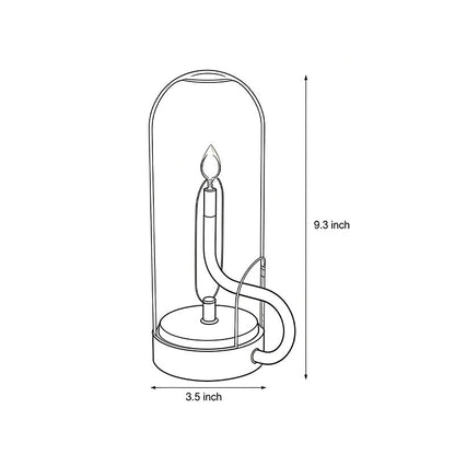 Glass Dome Table Light Atmosphere LED Candle Version Light