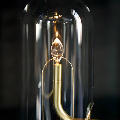Glass Dome Table Light Atmosphere LED Candle Version Light