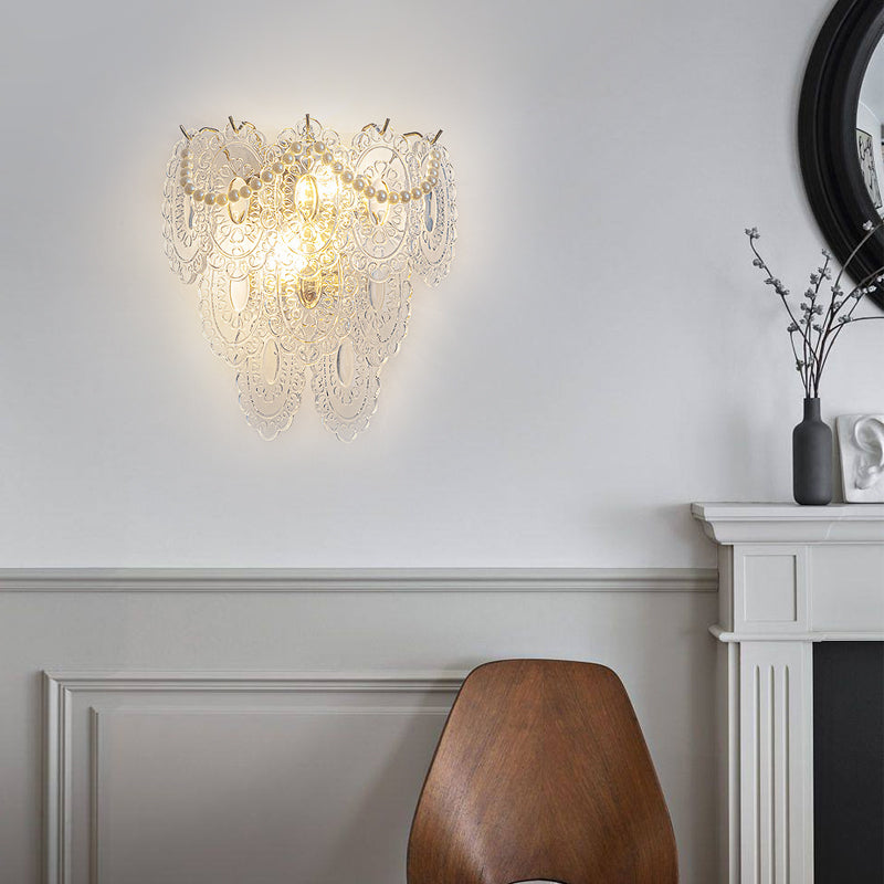 Glass Feather Wall Light Modern Luxury Unique Light