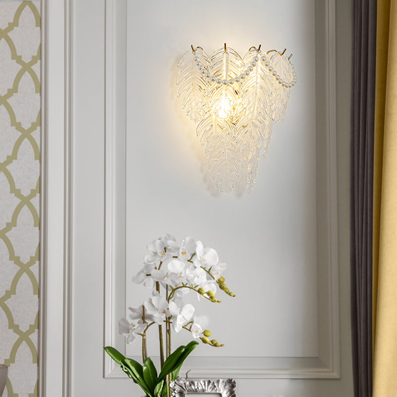 Glass Feather Wall Light Modern Luxury Unique Light