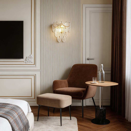 Glass Feather Wall Light Modern Luxury Unique Light