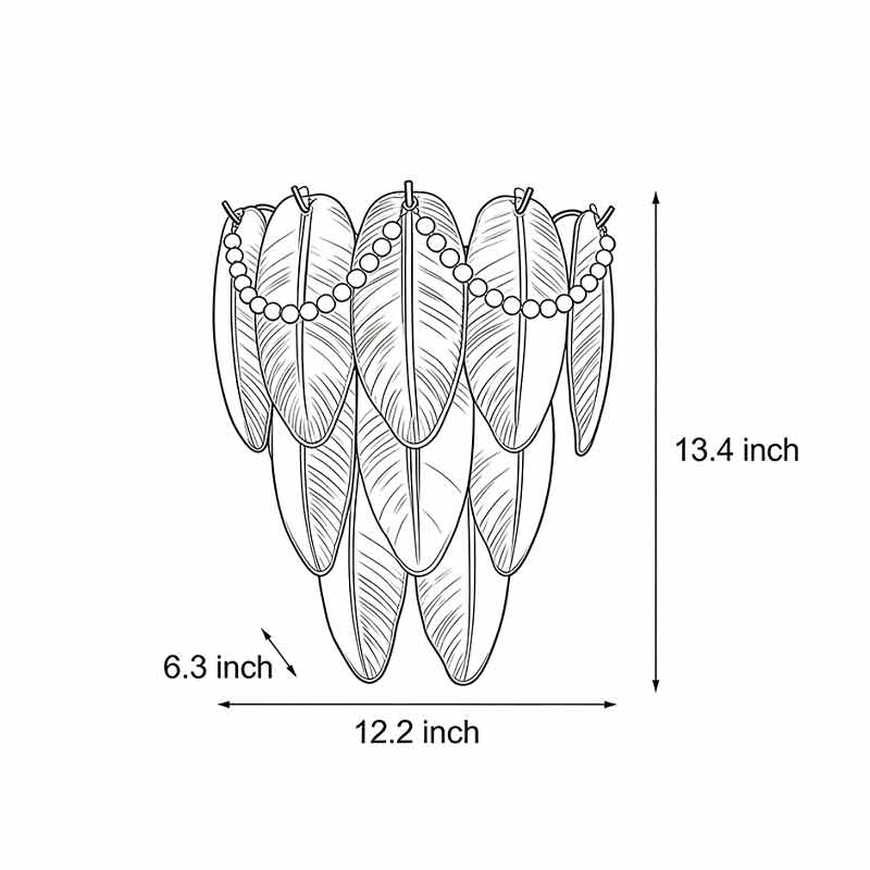 Glass Feather Wall Light Modern Luxury Unique Light