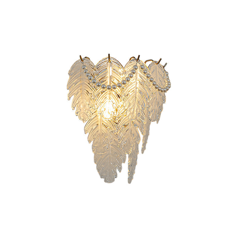 Glass Feather Wall Light Modern Luxury Unique Light