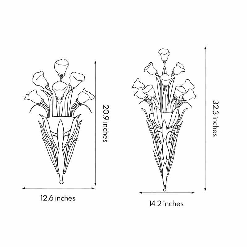 Glass Flower Sconce Country American Style Nature Fixtures