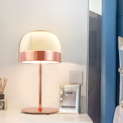 Glass Mushroom Table Lamp Dome-Shaped Ambient LED Light