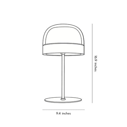 Glass Mushroom Table Lamp Dome-Shaped Ambient LED Light