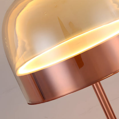 Glass Mushroom Table Lamp Dome-Shaped Ambient LED Light