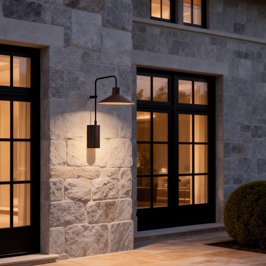 Gooseneck Wall Lamp Modern Long Arm Outdoor Metal Light