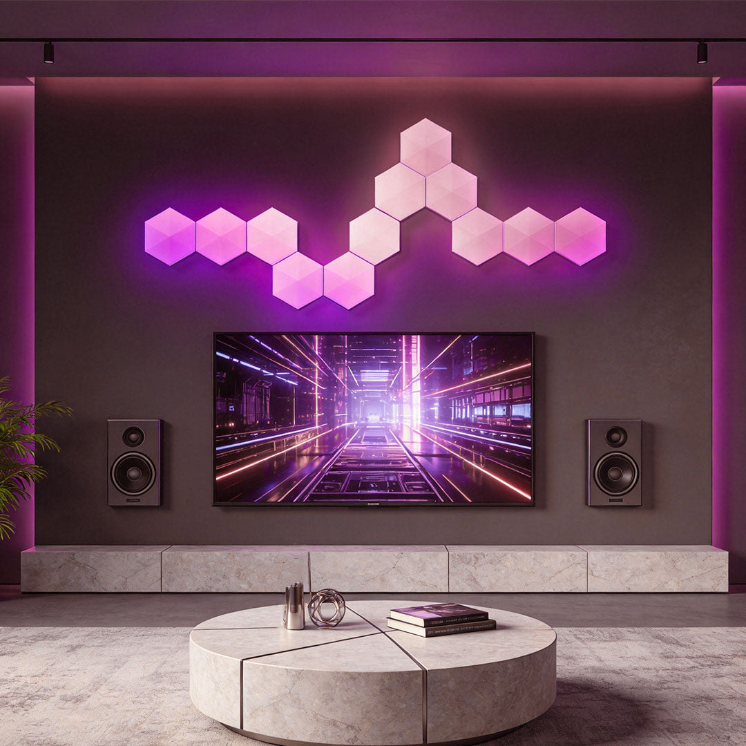 Hexagon LED Wall Lights Shaped Rgbic Smart Modern Light