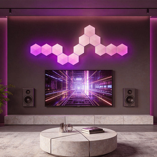 Hexagon LED Wall Lights Shaped Rgbic Smart Modern Light