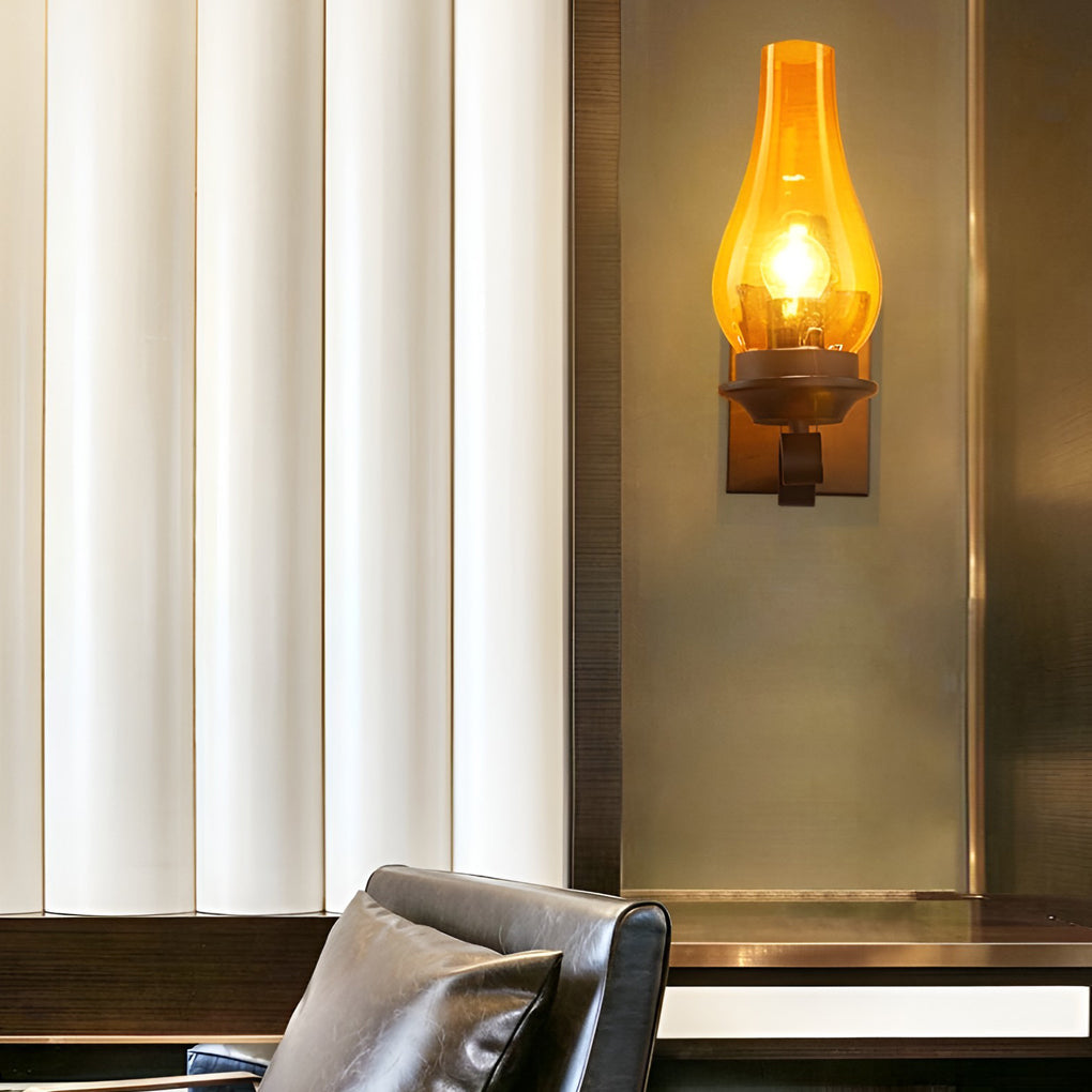 Hurricane Wall Light Black Industrial Vintage Light