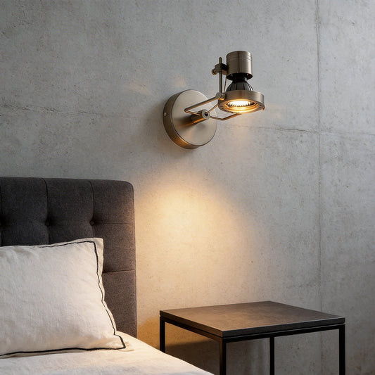 Industrial Wall Lights Silver Die-Cast Aluminum Metal Lamp