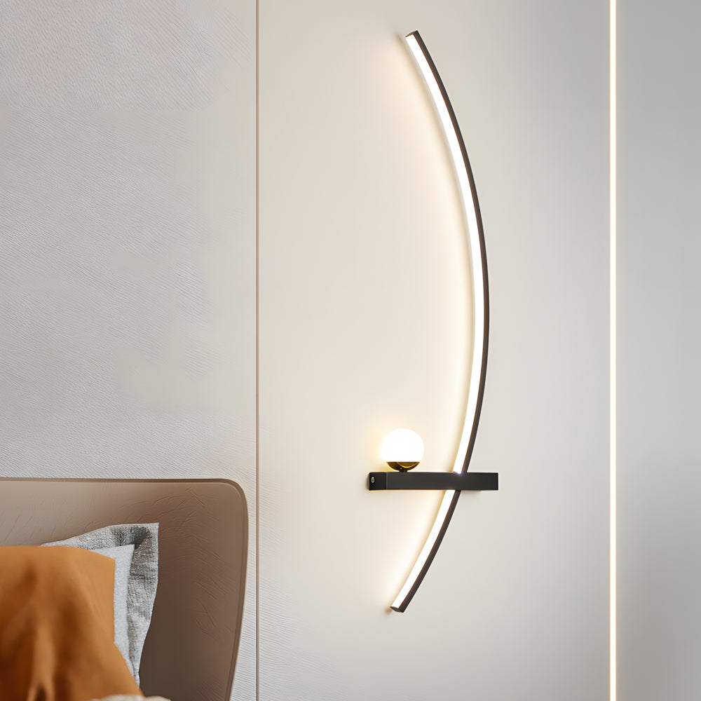 LED Curved Wall Light Modern Elegant Fixture for Home and Living Room