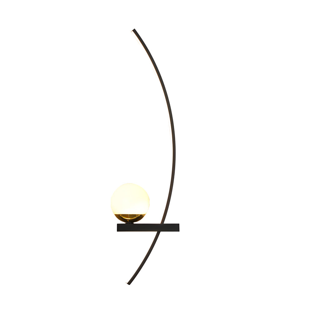 LED Curved Wall Light Modern Elegant Fixture for Home and Living Room