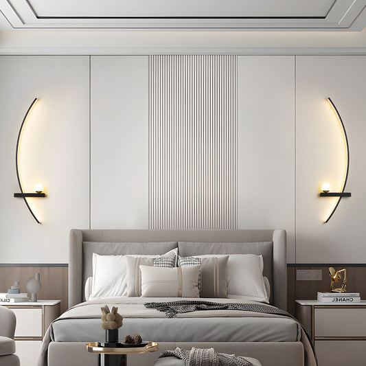 LED Curved Wall Light Modern Elegant Fixture for Home and Living Room