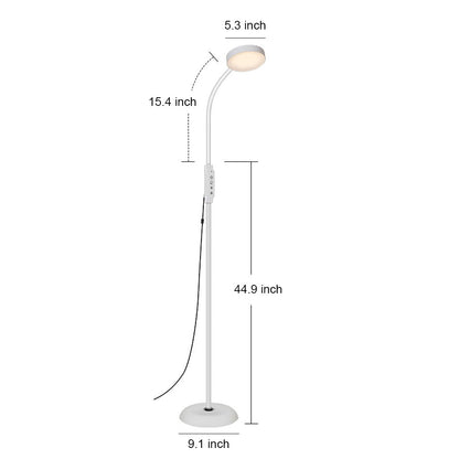 LED Reading Floor Lamp Minimalist Task Light Eye-Caring Standing Lamp