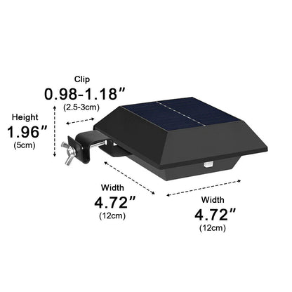 Square Solar Wall Light - Aluminium Alloy and PC Sconce in White or Black with Cool or Warm White LED for Courtyard, Patio and Entryways