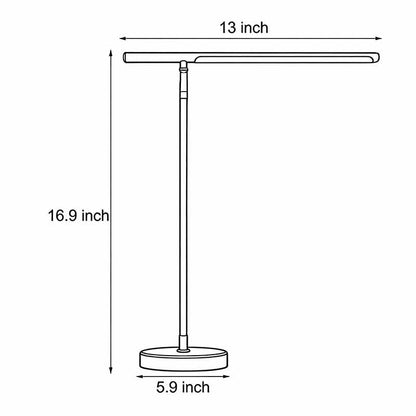 Linear Table Light Copper LED Adjustable Angle Lamp