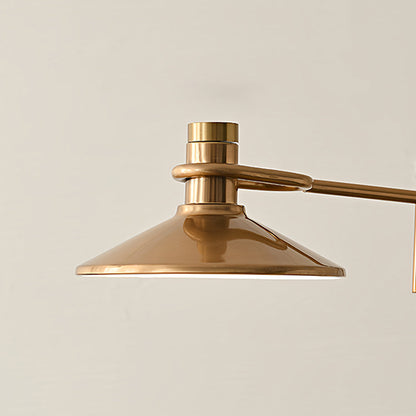 Vintage Gold Floor Lamp Adjustable Industrial Tall Mid-Century Lamp