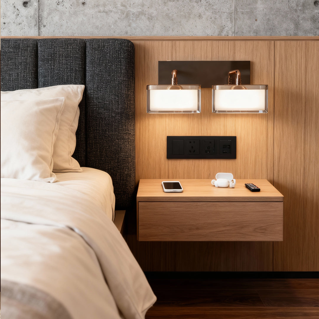 Metal Wall Art with LED Lights Modern Creative Reading Lamp