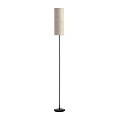 Black Wrought Iron Floor Lamps Artistic Linen Cover Light