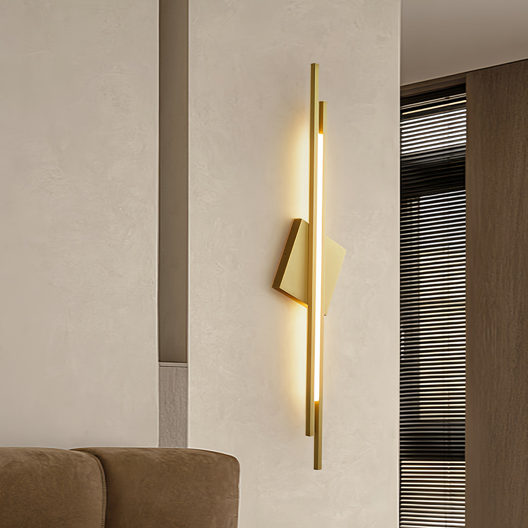 Linear Wall Light Geometric Diamond Accent Sculptural Wall Sconce
