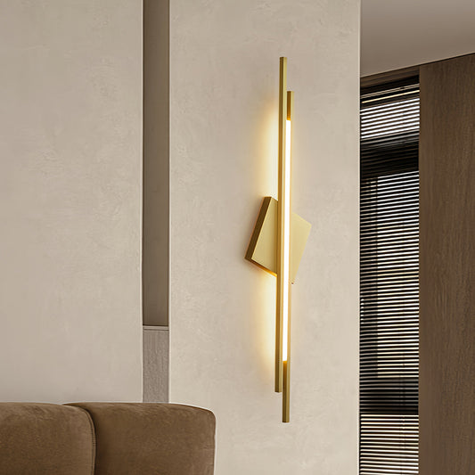 Linear Wall Light Geometric Diamond Accent Sculptural Wall Sconce