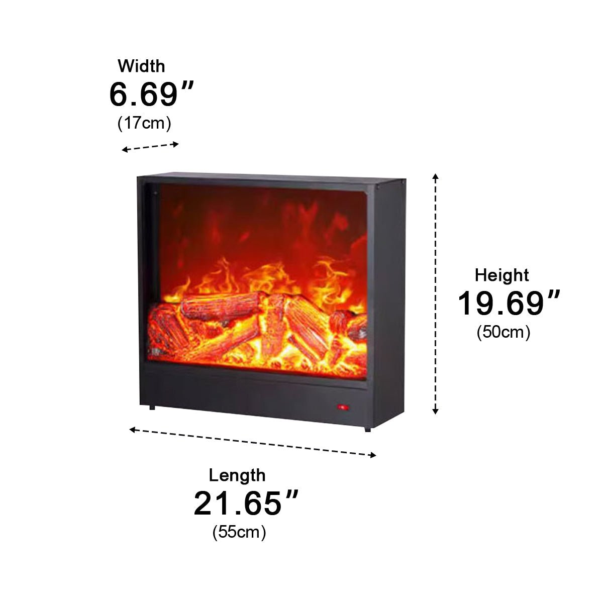 Modern 3D LED Flame Wall Fireplace Light Ambient Lighting