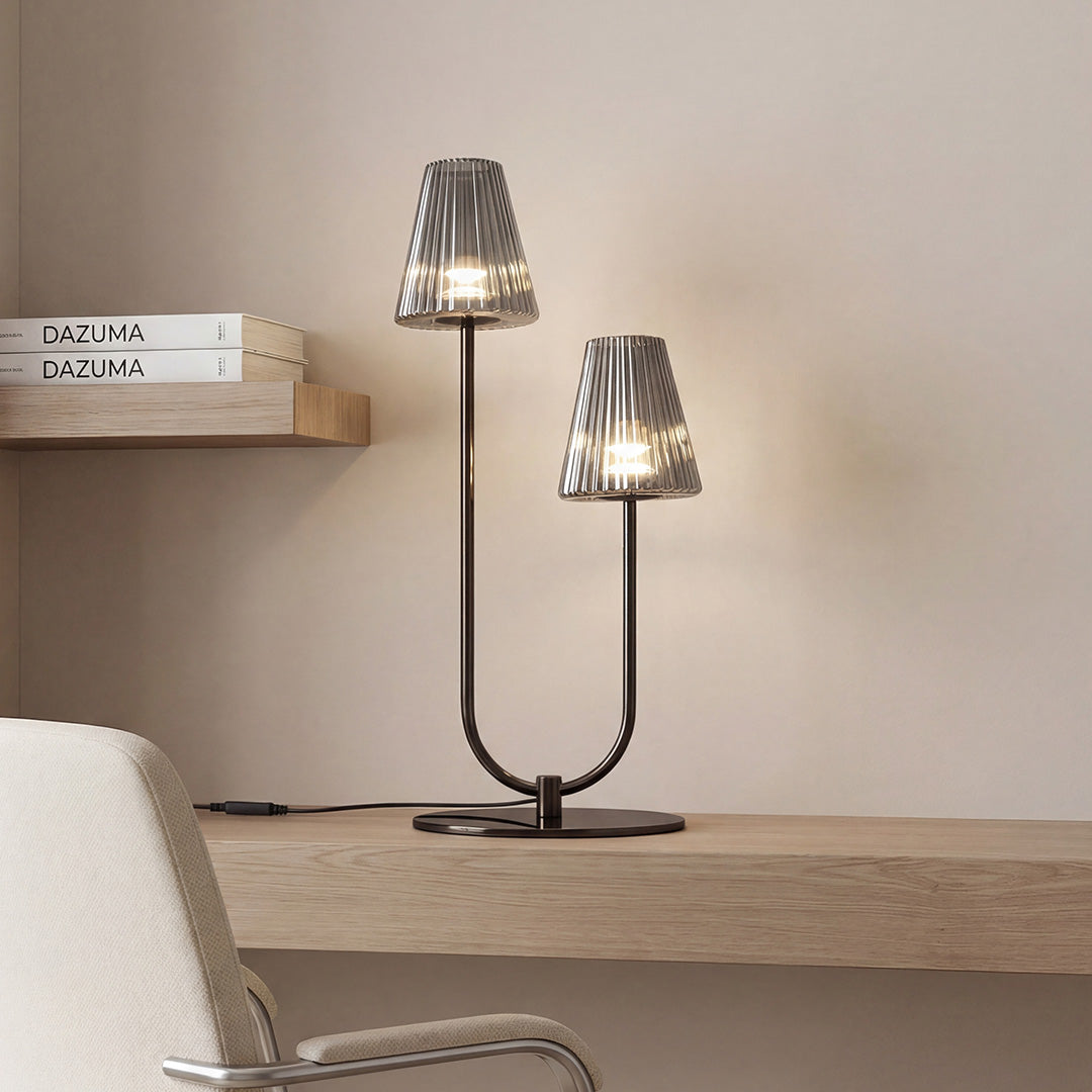 Minimalist Elegant Table Lamps American Modern Black LED Lamps