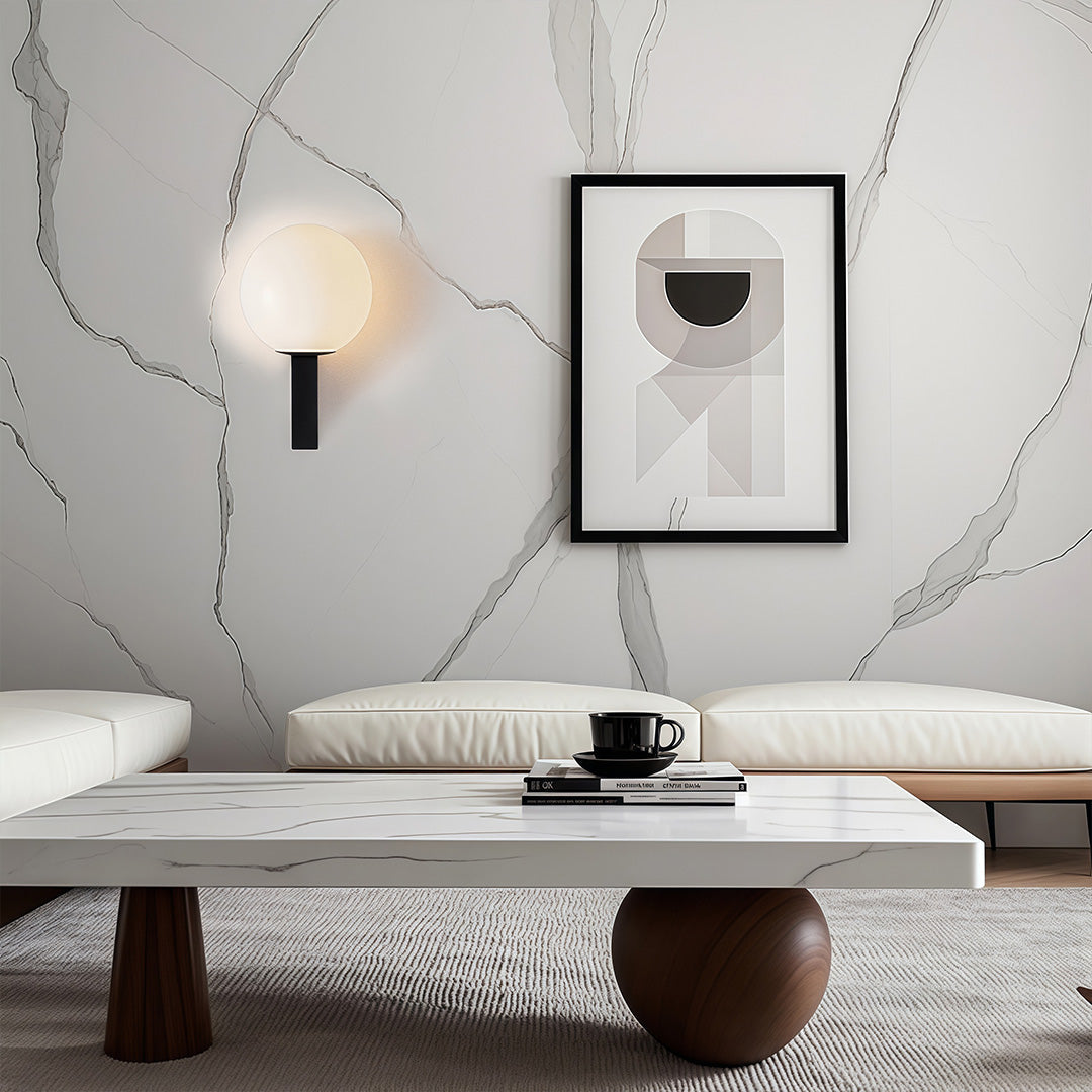 Globe Wall Light Nordic Minimalist Style Clear Glass Spherical Lamp