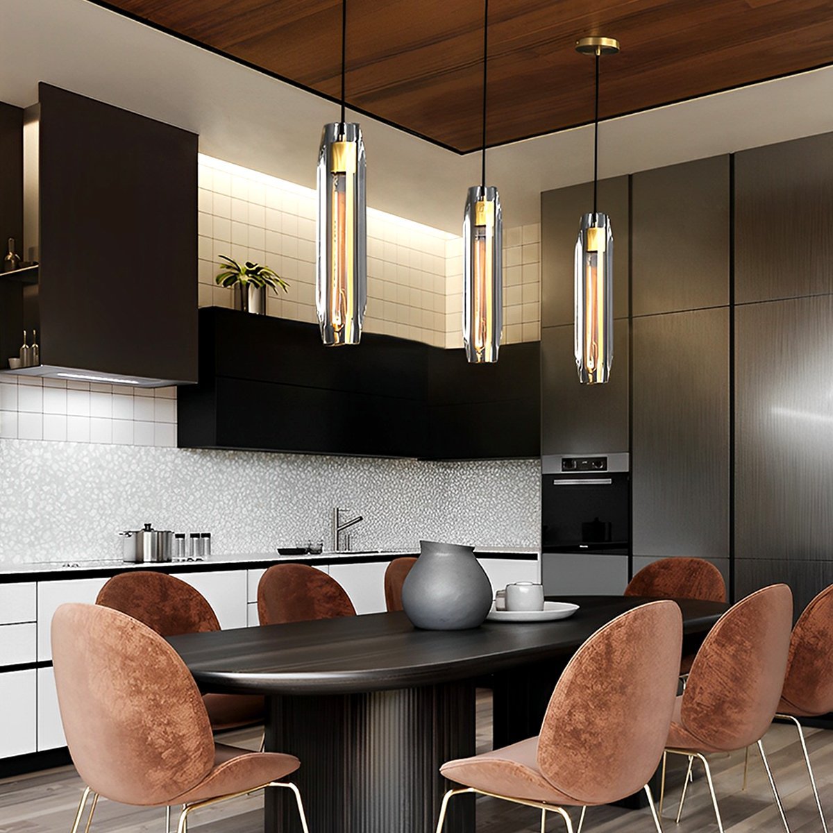 Dimmable Modern Camellia Luxury Crystal Pendant Lights